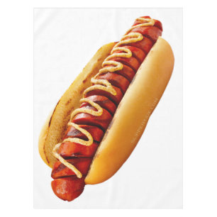 SlipperyJoe's Sommer-BBQ-Vibe-Hotdog in weichem Br Tischdecke