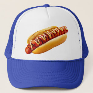 SlipperyJoe's Sommer-BBQ-Vibe-Hotdog in weichem Br Truckerkappe