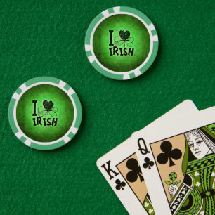 SlipperyJoe's St. Patrick's Day Feiertag irische P Pokerchips