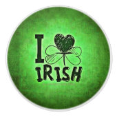 SlipperyJoe's St. Patrick's Day Feiertag Irischer Keramikknauf (Vorderseite)