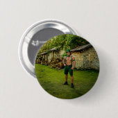 SlipperyJoe's St. Patrick's Day festliche Leprecha Button (Vorne & Hinten)