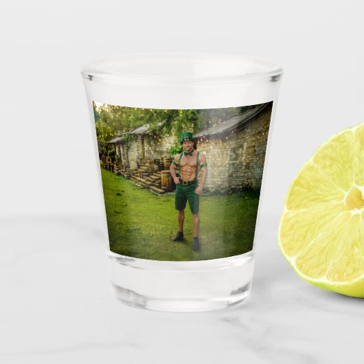 SlipperyJoe's St. Patrick's Day festlicher Leprech Schnapsglas (Vorderseite)