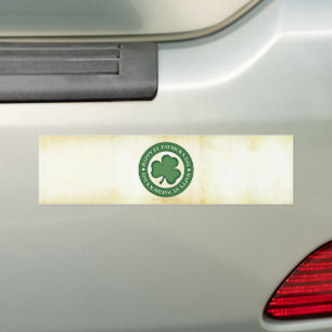 SlipperyJoe's St. Patrick's Day glänzendes dreiblä Autoaufkleber