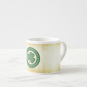 SlipperyJoe's St. Patrick's Day glänzendes dreiblä Espressotasse