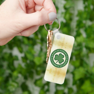 SlipperyJoe's St. Patrick's Day glänzendes dreiblä Schlüsselanhänger