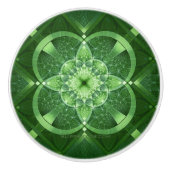 SlipperyJoes St. Patrick's Day leuchtendes Vierbla Keramikknauf (Vorderseite)