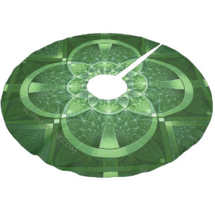 SlipperyJoes St. Patrick's Day leuchtendes vierblä Polyester Weihnachtsbaumdecke