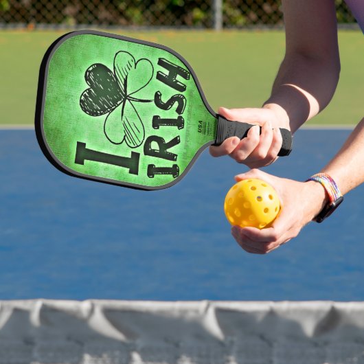 SlipperyJoe's St. Patrick's Day Pickleball Schläger (InSitu)