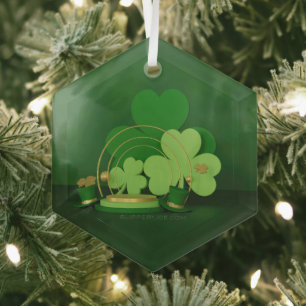 SlipperyJoe's St. Patrick's Day Thema Kobold Ornament Aus Glas