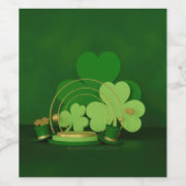 SlipperyJoe's St. Patrick's Day Thema Kobold Weinetikett (Einzelnes Label)