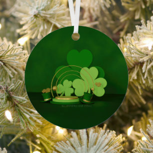 SlipperyJoe's St. Patrick's Day-Themen-Lobold Ornament Aus Metall