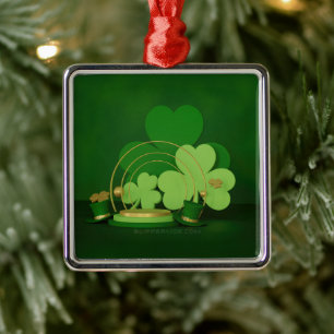 SlipperyJoe's St. Patrick's Day-Themen-Lobold Ornament Aus Metall