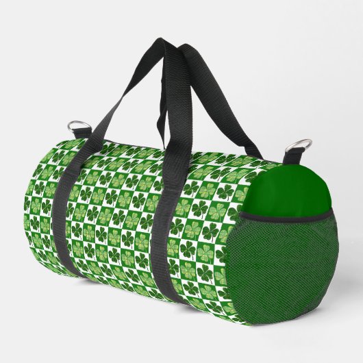 SlipperyJoe's St. Patrick's Day Vierblattklee Duffle Bag (Rechte Ecke)