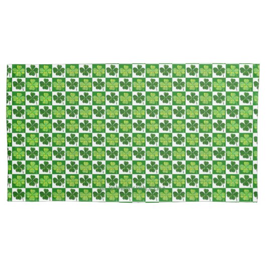 SlipperyJoe's St. Patrick's Day Vierblattklee Kissenbezug (Vorderseite)
