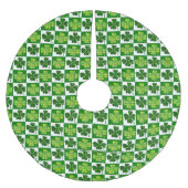 SlipperyJoe's St. Patrick's Day Vierblattklee Polyester Weihnachtsbaumdecke (Vorderseite)