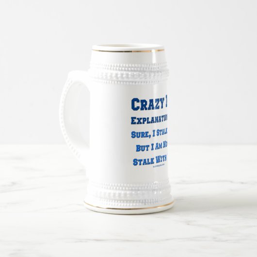 SlipperyJoe's stalk verrückte Fan lustige Witz Erk Bierglas (Vorderseite Links)