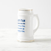 SlipperyJoe's stalk verrückte Fan lustige Witz Erk Bierglas (VorderseiteRechts)