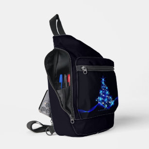SlipperyJoe's stilisierter leuchtender Weihnachtsb Crossbody Bag