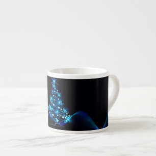 SlipperyJoe's stilisierter leuchtender Weihnachtsb Espressotasse