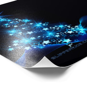 SlipperyJoe's stilisierter leuchtender Weihnachtsb Fotodruck