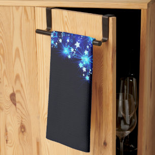 SlipperyJoe's stilisierter leuchtender Weihnachtsb Geschirrtuch