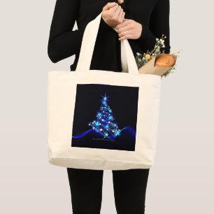 SlipperyJoe's stilisierter leuchtender Weihnachtsb Jumbo Stoffbeutel