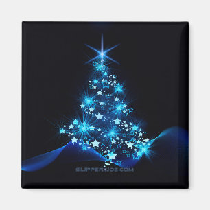 SlipperyJoe's stilisierter leuchtender Weihnachtsb Magnet