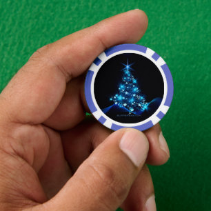 SlipperyJoe's stilisierter leuchtender Weihnachtsb Pokerchips