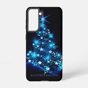 SlipperyJoe's stilisierter leuchtender Weihnachtsb Samsung Galaxy Hülle