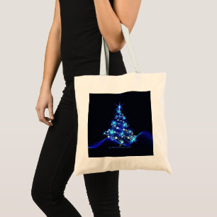 SlipperyJoe's stilisierter leuchtender Weihnachtsb Tragetasche