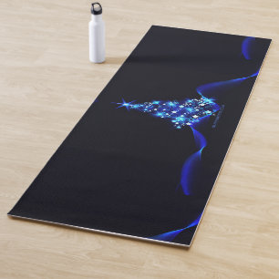 SlipperyJoe's stilisierter leuchtender Weihnachtsb Yogamatte