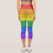 SlipperyJoe's Stolz Fahne Regenbogenfarben aus Hol Capri Leggings (Rückseite)