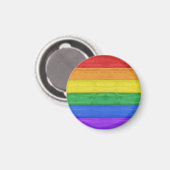 SlipperyJoe's Stolz Fahne Regenbogenfarben aus Hol Magnet (Vorderseite/Rückseite)