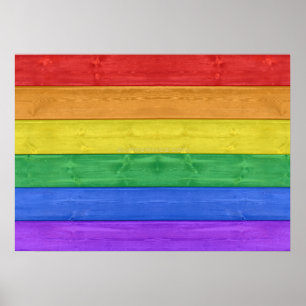 SlipperyJoe's Stolz Fahne Regenbogenfarben aus Hol Poster