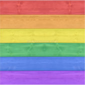 SlipperyJoe's Stolz Holzflagge horizontalen Regenb Aufkleber (Vorderseite)