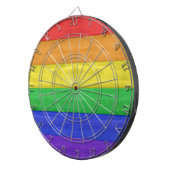 SlipperyJoe's Stolz Holzflagge horizontalen Regenb Dartscheibe (Vorderseite rechts)