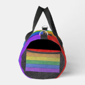 SlipperyJoe's Stolz Holzflagge horizontalen Regenb Duffle Bag (Rechts)