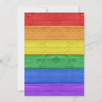 SlipperyJoe's Stolz Holzflagge horizontalen Regenb