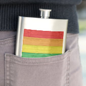 SlipperyJoe's Stolz Holzflagge horizontalen Regenb Flachmann (Beispiel)