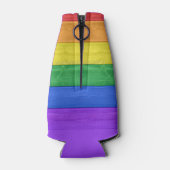 SlipperyJoe's Stolz Holzflagge horizontalen Regenb Flaschenkühler (Rückseite)