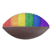 SlipperyJoe's Stolz Holzflagge horizontalen Regenb Football (Gedreht 270)