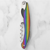 SlipperyJoe's Stolz Holzflagge horizontalen Regenb Kellnermesser (Vorderseite)