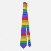 SlipperyJoe's Stolz Holzflagge horizontalen Regenb Krawatte (Vorderseite)