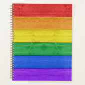 SlipperyJoe's Stolz Holzflagge horizontalen Regenb Planer (Vorderseite)