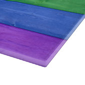 SlipperyJoe's Stolz Holzflagge horizontalen Regenb Schneidebrett (Ecke)