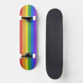 SlipperyJoe's Stolz Holzflagge horizontalen Regenb Skateboard (Vorderseite)