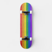 SlipperyJoe's Stolz Holzflagge horizontalen Regenb Skateboard (Vorderseite)