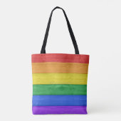 SlipperyJoe's Stolz Holzflagge horizontalen Regenb Tasche (Rückseite)