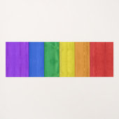 SlipperyJoe's Stolz Holzflagge horizontalen Regenb Yogamatte (Rückseite (Horizontal))