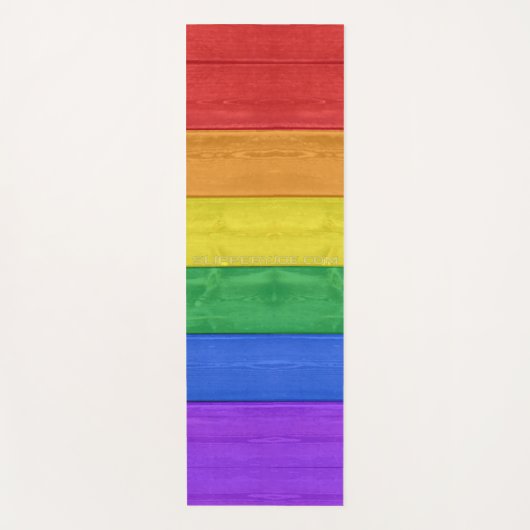 SlipperyJoe's Stolz Holzflagge horizontalen Regenb Yogamatte (Vorderseite)